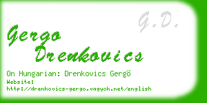 gergo drenkovics business card
