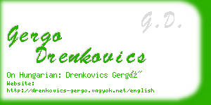 gergo drenkovics business card